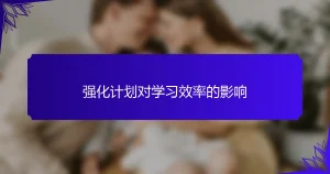 强化计划对学习效率的影响
